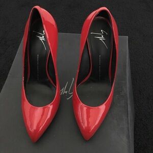 Authentic Giuseppe Zanotti Red Patent Pumps